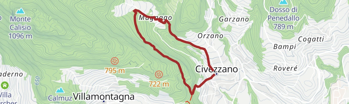 Route map: Senter del Lof
